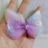 10pcs Double-Layer Butterfly Padded Appliques Bow Hair Accessories