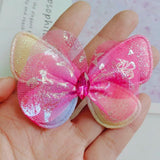 10pcs Double-Layer Butterfly Padded Appliques Bow Hair Accessories