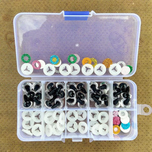 30pcs 3D Glitter Safety Eyes for Crochet Toys Amigurumi Crafts 10/12/14/16mm