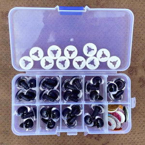 30pcs 3D Glitter Safety Eyes for Crochet Toys Amigurumi Crafts 10/12/14/16mm