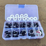 30pcs 3D Glitter Safety Eyes for Crochet Toys Amigurumi Crafts 10/12/14/16mm