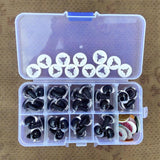 30pcs 3D Glitter Safety Eyes for Crochet Toys Amigurumi Crafts 10/12/14/16mm