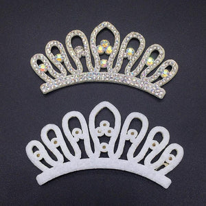 10Pcs 85MM Rhinestone Patches DIY Crafts Decor Applique Headwear Headband Bow
