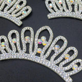 10Pcs 85MM Rhinestone Patches DIY Crafts Decor Applique Headwear Headband Bow