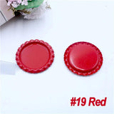 25pcs Colored Round Bottle Caps 25mm DIY Crafts Accessories