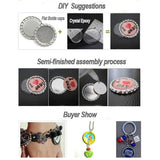 25pcs Colored Round Bottle Caps 25mm DIY Crafts Accessories