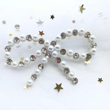 10pcs Bling Rhinestone 3D Pearl Sequin Appliques for DIY Hair Clips Bow