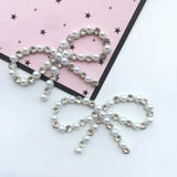 10pcs Bling Rhinestone 3D Pearl Sequin Appliques for DIY Hair Clips Bow