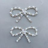 10pcs Bling Rhinestone 3D Pearl Sequin Appliques for DIY Hair Clips Bow