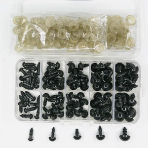 100pcs Plastic Safety Eyes for Toys DIY Crafts Teddy Bear Eye 6mm 8mm 10mm 12mm