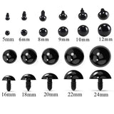 100pcs Plastic Safety Eyes for Toys DIY Crafts Teddy Bear Eye 6mm 8mm 10mm 12mm