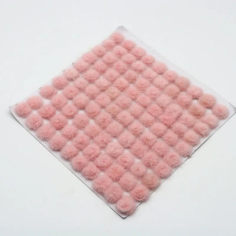 100 Pcs 2.5Cm Fluffy Solid Pom-poms DIY Accessories