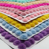 100 Pcs 2.5Cm Fluffy Solid Pom-poms DIY Accessories