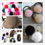 100 Pcs 2.5Cm Fluffy Solid Pom-poms DIY Accessories