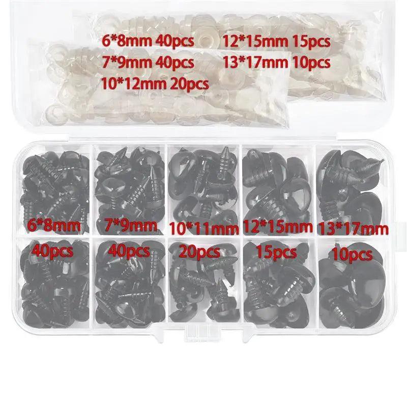 Craft Eyes Noses Sets for Doll Sewing - Colorful Plastic DIY Animal Making Tools