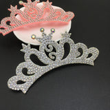 10Pcs 10MM Padded Crown Rhinestone Patches DIY Clothes Crafts Decor