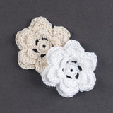 10Pcs Mini 3D Flowers Crochet DIY Applique Baby Hair Clip Hat Headwear