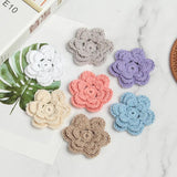 10Pcs Mini 3D Flowers Crochet DIY Applique Baby Hair Clip Hat Headwear