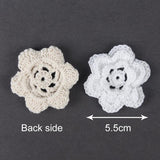 10Pcs Mini 3D Flowers Crochet DIY Applique Baby Hair Clip Hat Headwear