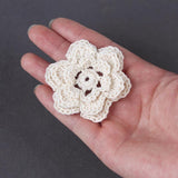 10Pcs Mini 3D Flowers Crochet DIY Applique Baby Hair Clip Hat Headwear
