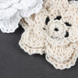 10Pcs Mini 3D Flowers Crochet DIY Applique Baby Hair Clip Hat Headwear