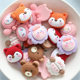 20-30Pcs Cartoon Animal Resin Patch DIY Decoration Accessories
