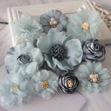 10Pcs Fabric Flowers Mix Simulation Flower Head DIY Decoration Accessories
