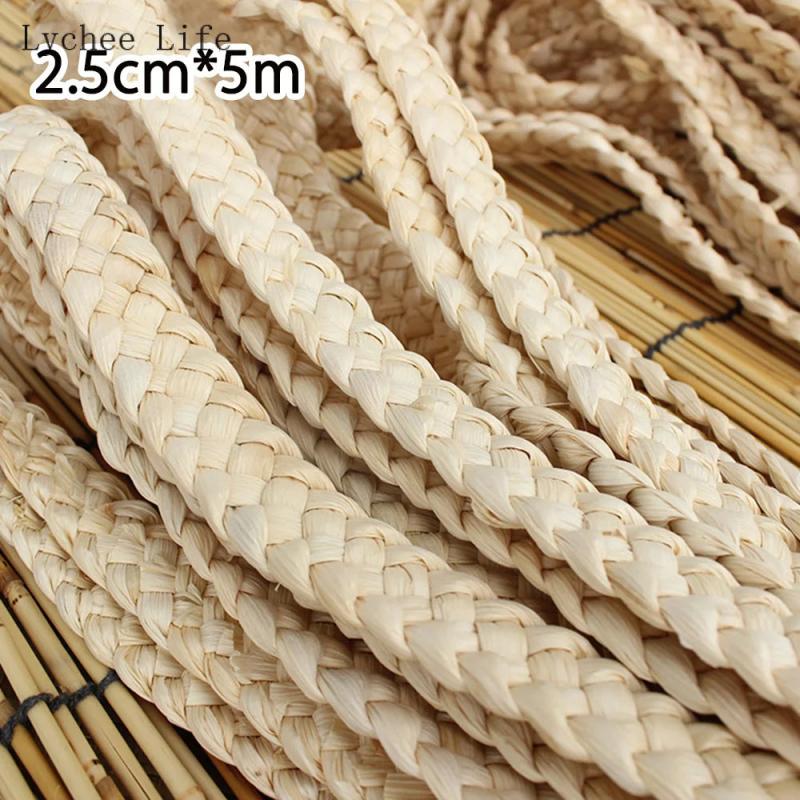 5M Straw Corn Five-strand Braid Rattan Hand Braided Natural DIY Material