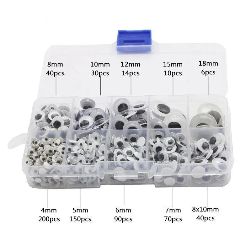 DIY Self-Adhesive Wiggly Googly Doll Eye Mixcolor Eyeball Children Craft Tool