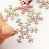 30pcs Rhinestone Snow Cloth Applique Craft/Wedding/Clothing Decor Patch DIY