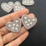 20Pcs Two Heart Rhinestones Bead Appliques Craft Decoration DIY Accessories