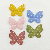 100Pcs/Lot Polka Dot Butterfly Padded Appliques For Craft Clothes Sewing DIY