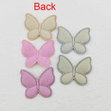 100Pcs/Lot Polka Dot Butterfly Padded Appliques For Craft Clothes Sewing DIY