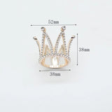 3Pc Mini Crown Crystal Decorative Accessories DIY Clothing Sewing Supplies
