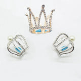 3Pc Mini Crown Crystal Decorative Accessories DIY Clothing Sewing Supplies