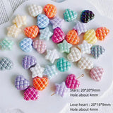 10Pcs Stars Love Heart Acrylic Spacer Beads Necklace Bracelet DIY Jewelry Making