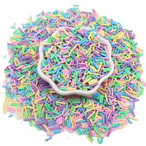 Cylindrical Strip Clay Slices for Slime Filling DIY Nail Art
