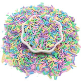 Cylindrical Strip Clay Slices for Slime Filling DIY Nail Art