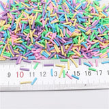 Cylindrical Strip Clay Slices for Slime Filling DIY Nail Art
