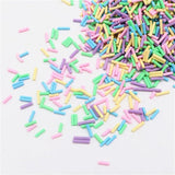 Cylindrical Strip Clay Slices for Slime Filling DIY Nail Art