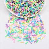 Cylindrical Strip Clay Slices for Slime Filling DIY Nail Art