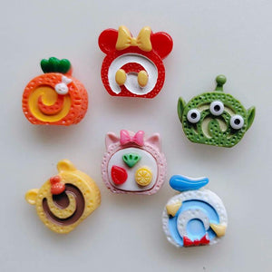 30pcs Resin Cake Foods DIY Accessories Materials Shoe Button Head Ornament