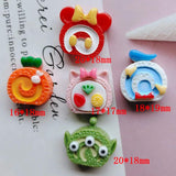 30pcs Resin Cake Foods DIY Accessories Materials Shoe Button Head Ornament