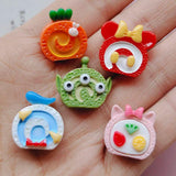 30pcs Resin Cake Foods DIY Accessories Materials Shoe Button Head Ornament