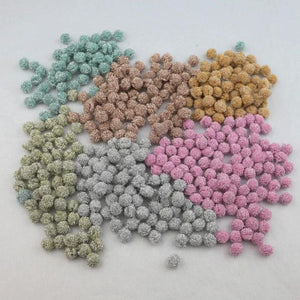 300Pcs 10mm Glitter Pom Pom Balls for DIY Crafts