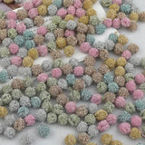 300Pcs 10mm Glitter Pom Pom Balls for DIY Crafts