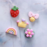 10-30 Mini Cartoon Resin DIY Hair Bows Jewelry Flat Back Decor Scrapbook Art