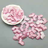 100Pcs Glitter Cloth Heart Appliques DIY Sewing Supplies Decor Patches