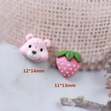20pcs Animal Resin Patch DIY Hairpin Crafts Earrings Nail Art Applique Materials