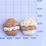 20Pcs Cartoon Resin Food Toy Cake Donuts Flowers DIY Hairpin Brooch Jewelry
